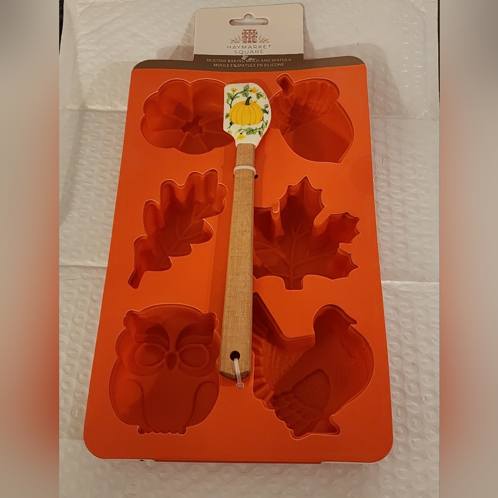 Autumn Silicone Baking Mold Set with Spatula